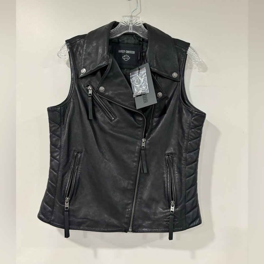 NWT Harley-Davidson Women's Black Leather Jacket Size Small